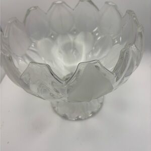 Vintage Crystal Elegant Clear Glass Decorative Bowl
